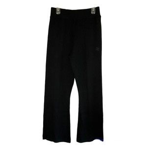 PUMA woman's size medium M knit ribbed flare slit athletic stretch pants